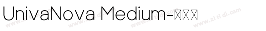 UnivaNova Medium字体转换